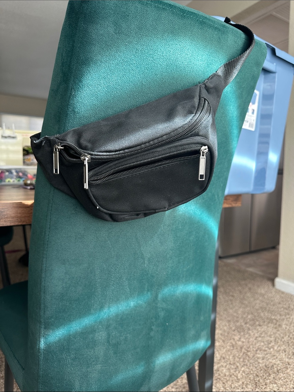 Black Men's Fanny Pack / Waist Bag - Minimal Casual Carry